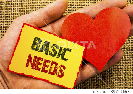 Handwriting text showing Basic Needs. Business Handwriting text showing Basic Needs. Business 39719663