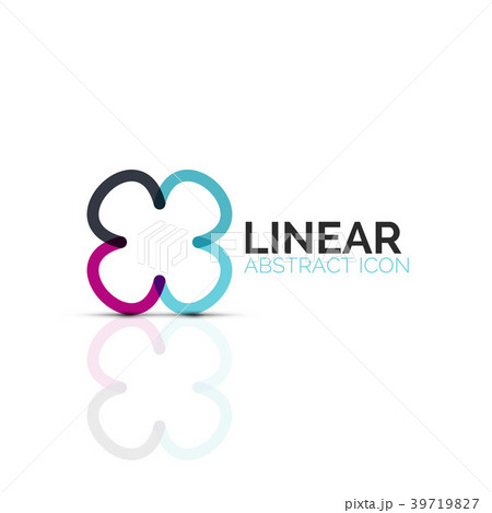 Abstract flower or star minimalistic linear icon Abstract flower or star minimalistic linear icon 39719827