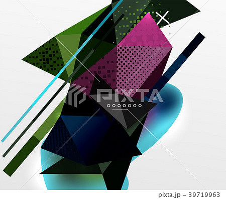 Abstract geometric background, polygonal triangle 39719963