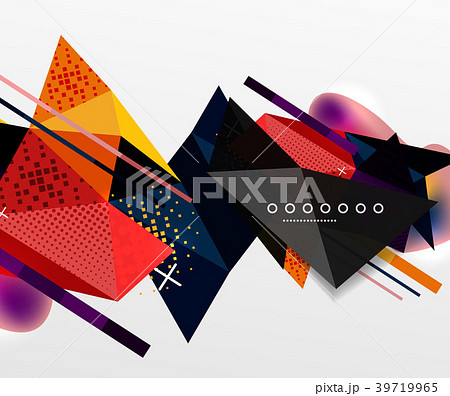 Abstract geometric background, polygonal triangle 39719965