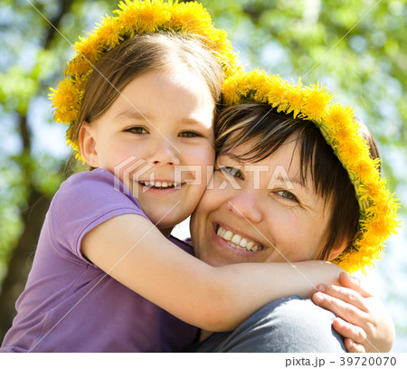 Portrait of happy daughter with her mother Portrait of happy daughter with her mother 39720070