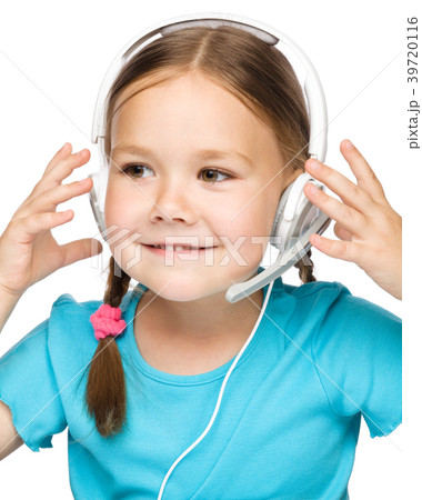 Young girl is working as an operator at helpline Young girl is working as an operator at helpline 39720116