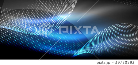 Glowing abstract wave on dark, shiny motion, magic Glowing abstract wave on dark, shiny motion, magic 39720592