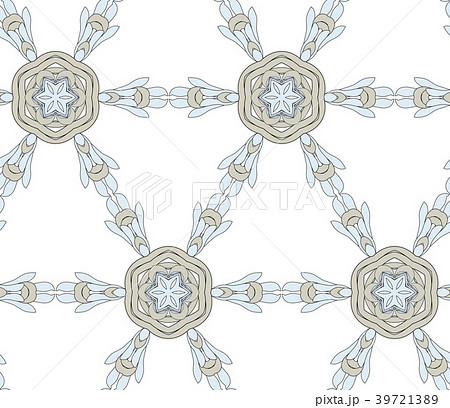 Vector seamless pattern with mandala shape. Vector seamless pattern with mandala shape. 39721389