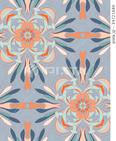 Vector seamless pattern with mandala shape. Vector seamless pattern with mandala shape. 39721680