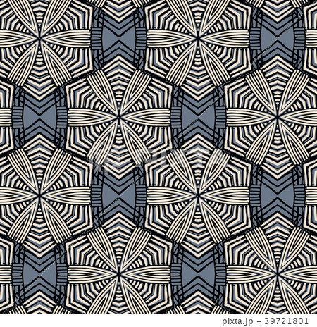 Vector seamless pattern with mandala shape. Vector seamless pattern with mandala shape. 39721801