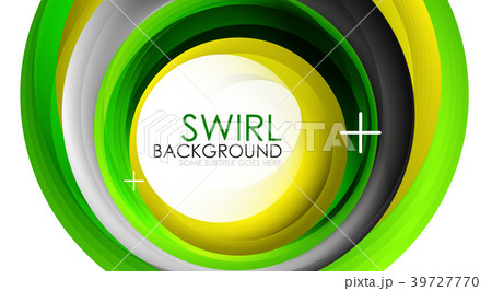 Spiral swirl flowing lines 3d vector abstract 39727770