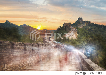 View of the great Chinese wall 39729099