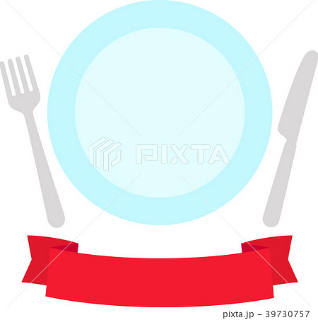 皿とナイフ フォークのイラスト素材