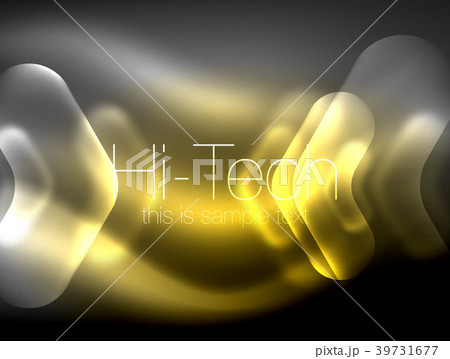 Blurred arrows in dark space. Neon pointers, glass Blurred arrows in dark space. Neon pointers, glass 39731677