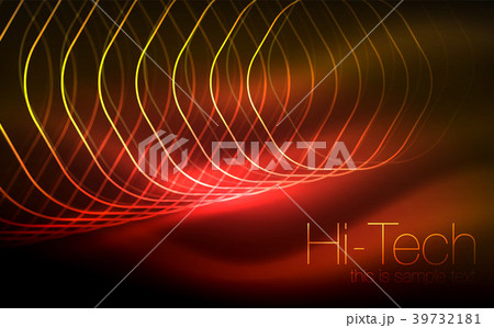 Outline hexagons, glowing geometric shapes 39732181