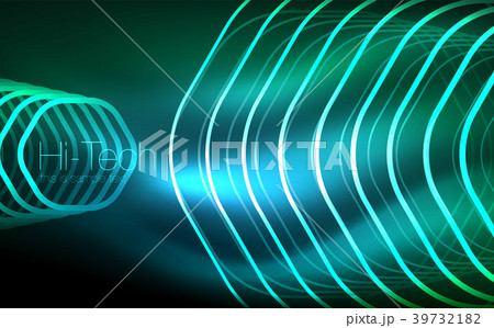 Outline hexagons, glowing geometric shapes 39732182