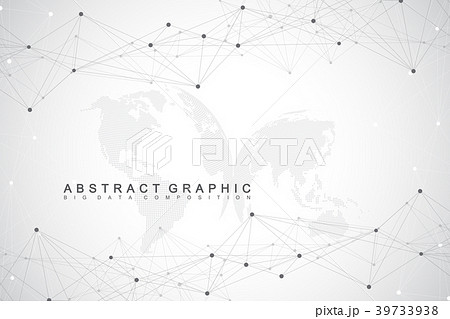 Geometric graphic background molecule and 39733938
