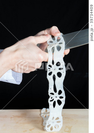 蓮根の桂剥き 39734409