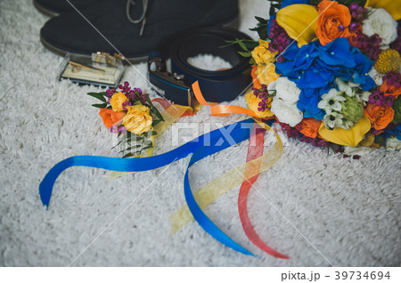 Accessories of the groom at the wedding 747. 39734694