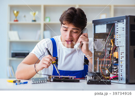 Computer hardware repair and fixing concept by 39734916