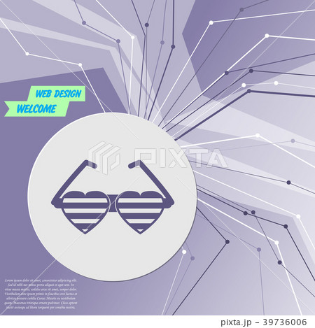 sunglasses in the form of heart icon on purple abs 39736006