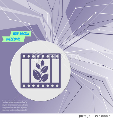 film Icon on purple abstract modern background. Th film Icon on purple abstract modern background. Th 39736007