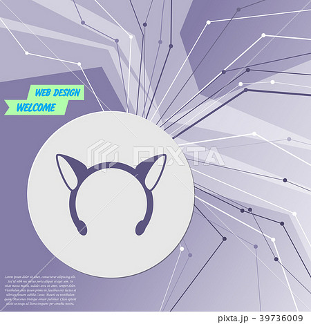 Christmas carnivals ears icon on purple abstract m Christmas carnivals ears icon on purple abstract m 39736009
