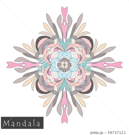 Floral symmetrical geometrical vector symbol. 39737121