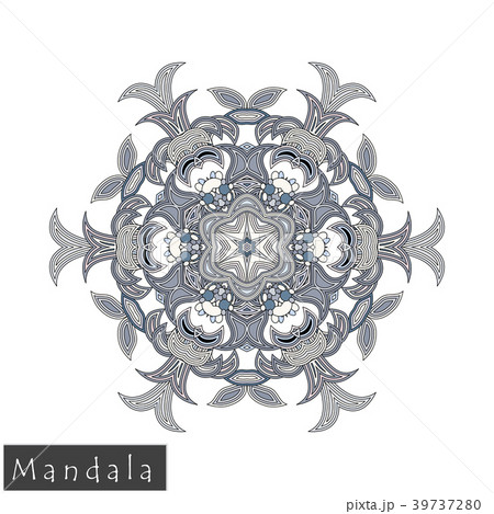Floral symmetrical geometrical vector symbol. 39737280