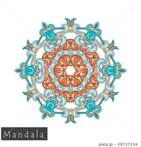 Floral symmetrical geometrical vector symbol. 39737334