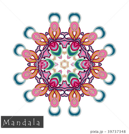 Floral symmetrical geometrical vector symbol. 39737348