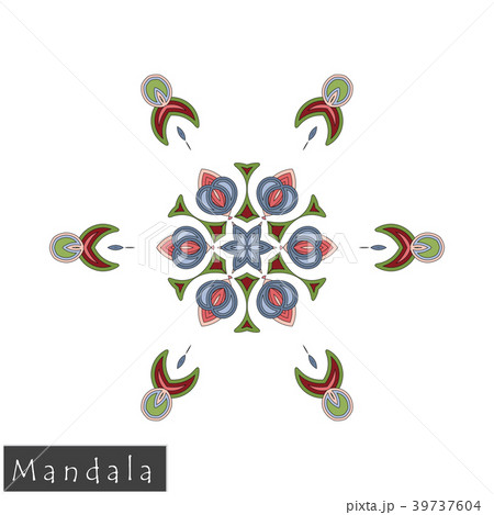 Floral symmetrical geometrical vector symbol. 39737604