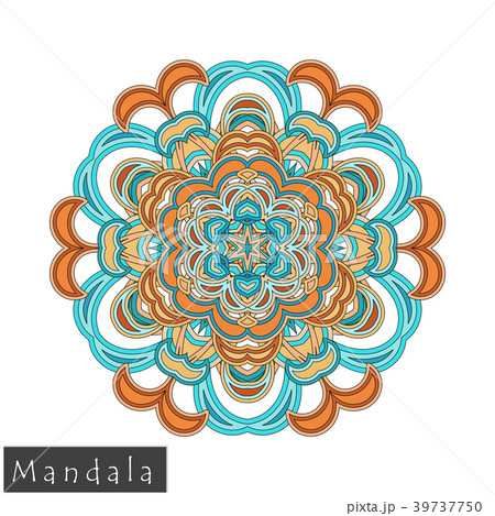Floral symmetrical geometrical vector symbol. 39737750