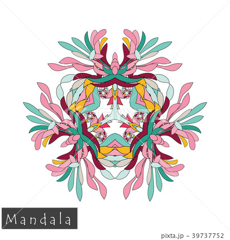 Floral symmetrical geometrical vector symbol. 39737752