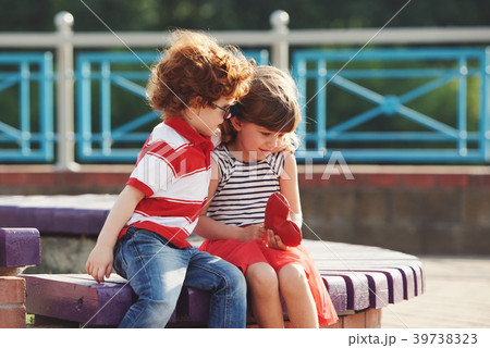 lovely little boy and girl lovely little boy and girl 39738323