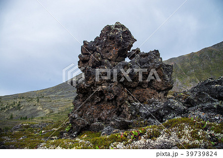 Frozen volcanic lava stone thousands of years Frozen volcanic lava stone thousands of years 39739824