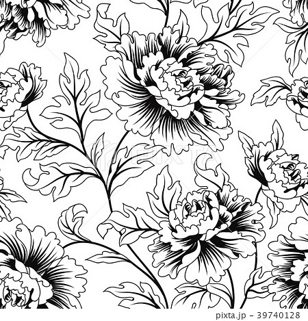 Floral Seamless Pattern Flower Garden Backgroundのイラスト素材