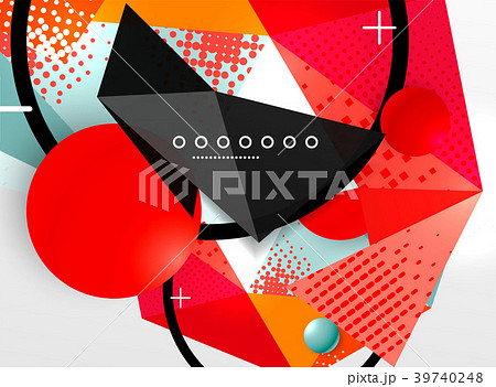 Vector color geometric abstract composition Vector color geometric abstract composition 39740248