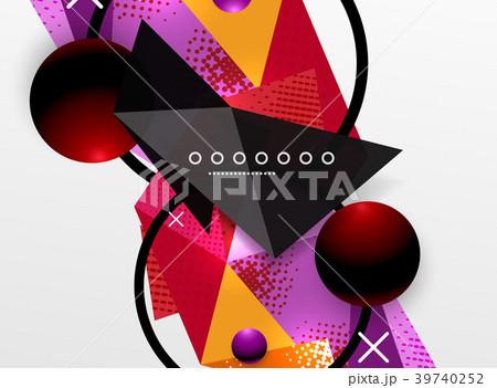Vector color geometric abstract composition Vector color geometric abstract composition 39740252