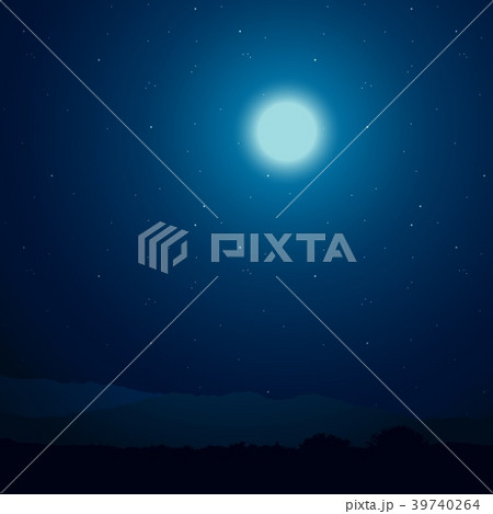 Night Sky and Moon Night Sky and Moon 39740264