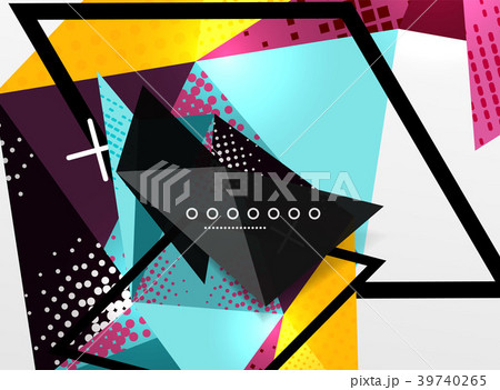 Vector color geometric abstract composition Vector color geometric abstract composition 39740265
