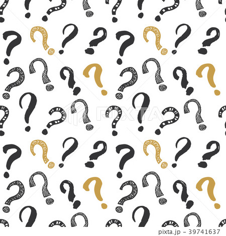 Questions marks seamless pattern, doodle vector 39741637