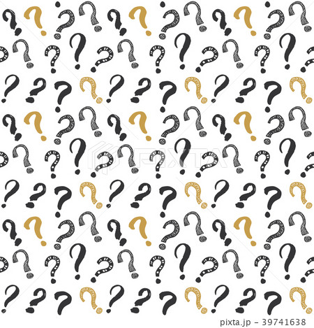 Questions marks seamless pattern, doodle vector 39741638