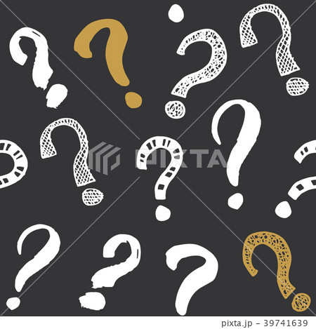 Questions marks seamless pattern, doodle vector 39741639
