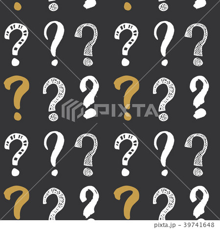 Questions marks seamless pattern, doodle vector 39741648