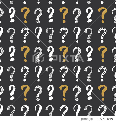 Questions marks seamless pattern, doodle vector 39741649