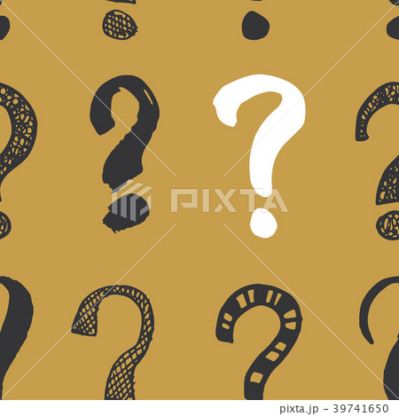 Questions marks seamless pattern, doodle vector 39741650