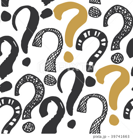 Questions marks seamless pattern, doodle vector 39741663