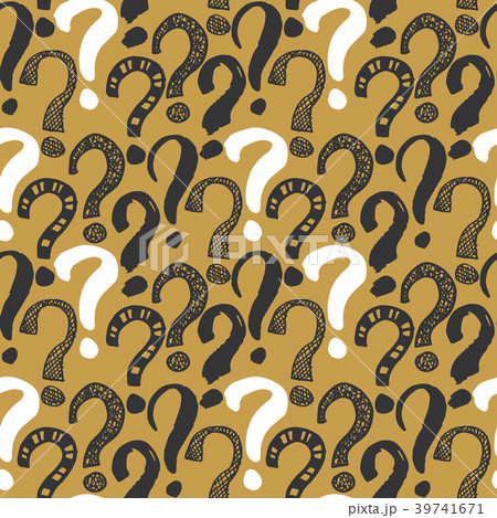Questions marks seamless pattern, doodle vector Questions marks seamless pattern, doodle vector 39741671