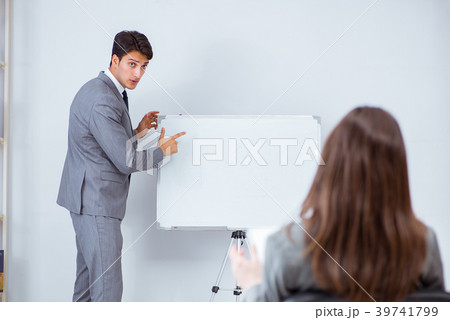 Business presentation in the office with man and 39741799