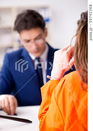 Lawyer meeting his client in prison 39742368