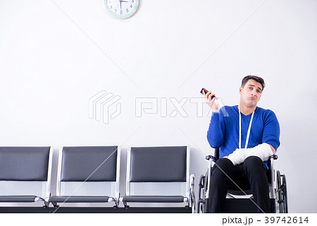 Desperate man waiting for his appointment in 39742614