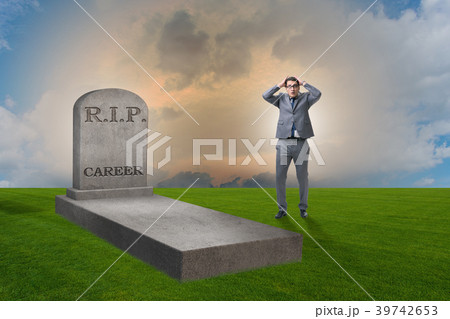 Businessman employee mourning his unsuccessul Businessman employee mourning his unsuccessul 39742653