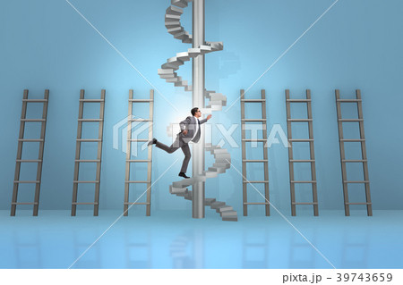 Career progression concept with ladders and Career progression concept with ladders and 39743659